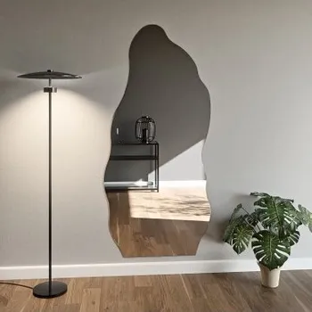 Zrcadlo Dekorativní polooválné zrcadlo s organickým tvarem - AURO 2