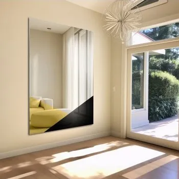 Zrcadlo Velké dekorativní zrcadlo s barevným panelem - LISA