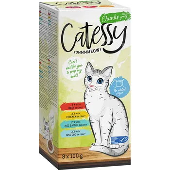 8x100g Mixpack Catessy mističky - kousky v omáčce mix