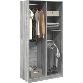 Příborník do zásuvky zahrada-XL Šatní skříň šedá sonoma 100 x 50 x 200 cm kompozitní dřevo 3307770
