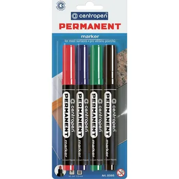 Náplň do psacích potřeb CENTROPEN Sada permanentních značkovaců 4ks