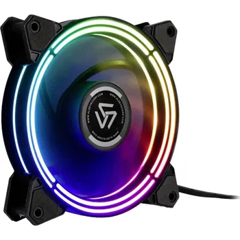 PC ventilátor Inter-Tech ALSEYE Halo 3.0 PC větrák s krytem černá (š x v x h) 120 x 120 x 25 mm včetně LED osvětlení
