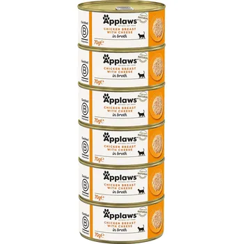 Krmivo pro kočku Applaws Cat konzerva kuřecí prsa se sýrem pro kočky (6×70 g)