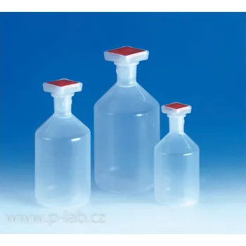 Láhev reagenční PP s kónickou zátkou úzkohrdlá | VITLAB (Objem (ml): 1 000, Hrdlo NZ: 29/32, Výška (mm): 213, Průměr (mm): 108, Balení (ks): 1)