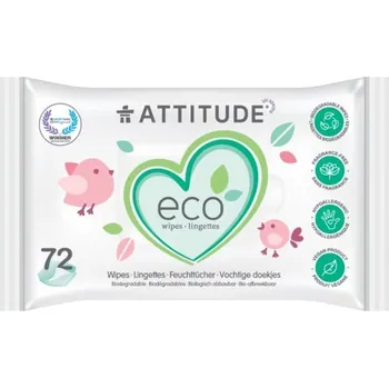 Hygienický ubrousek Attitude Vlhčené ubrousky, bez vůně