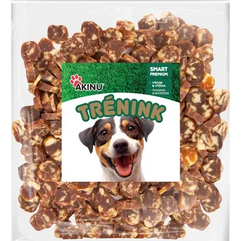 Pamlsek pro psa Akinu Jehněčí lupínky s treskou tréninkový pamlsek pro psy