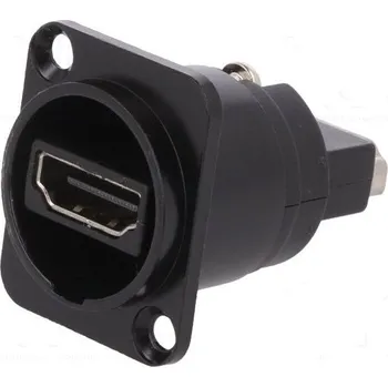 Elektrická zásuvka CLIFF Spojka HDMI zásuvka, z obou stran FT stíněný 19x24mm Mat: kov