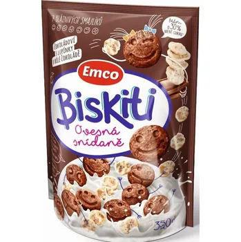 Emco Biskiti Čokoládoví s bílými čokolupínky