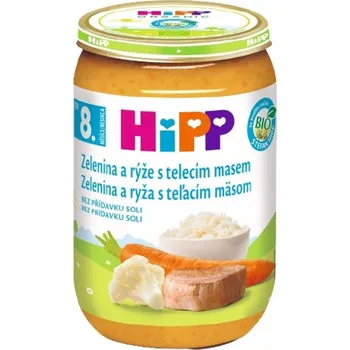HiPP BIO Zelenina a rýže s telecím masem
