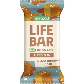 Lifefood Lifebar BIO Oat snack protein slaný karamel