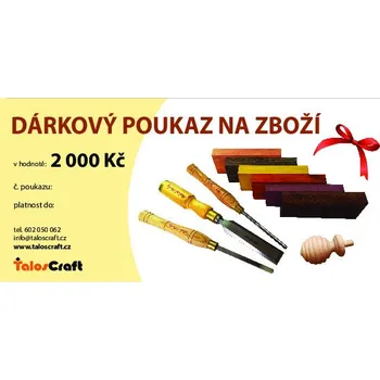 TalosCraft Dárkový poukaz na zboží v hodnotě 2000 Kč