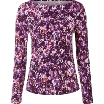 Dámské tričko esmara® Dámské triko s dlouhými rukávy (vzor / lila fialová, XS(32/34))