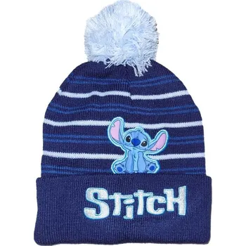 Čepice Lilo & Stitch KULICH LILO A STITCH s bambulí (modrá) Velikost: 52