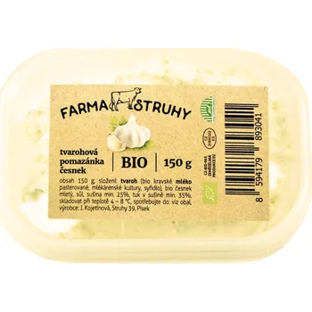 Rostlinná pomazánka Farma Struhy BIO Tvarohová pomazánka česnek