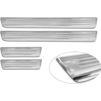 Karosérie Avisa Prahové nerezové lišty Škoda Fabia IV (od roku 2021>) - stříbrné |