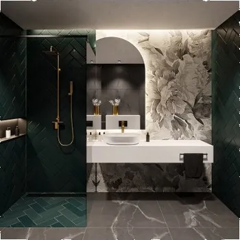 Zrcadlo Poloviční oválné koupelnové zrcadlo se seříznutou stranou s osvětlením - FRANK LED WALL SIDE