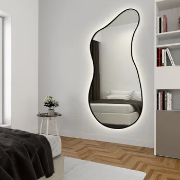 Zrcadlo Organicky tvarované zrcadlo s osvětlením - ANGELIT II V RÁMU LED
