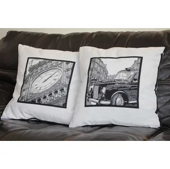 Povlak na dekorativní polštářek Tibex Povlak BIG BEN A BLACK CAB 44 x 44 cm