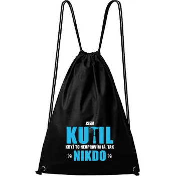 Městský batoh DOBRÝ TRIKO Bavlněný batoh Když to neopraví kutil Barva: Černá