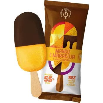 Čokoláda Benešovská továrna na zmrzlinu Nanuk mango & maracuja v hořké čokoládě