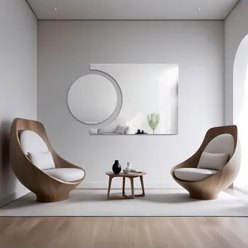 Zrcadlo Sada koupelnového zrcadla s kruhem a kometou - KOSMIK