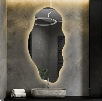 Zrcadlo Dekorativní zrcadlo s organickým tvarem a podsvícením - LOLIT LED