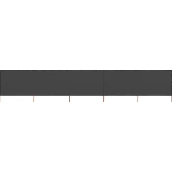 Markýza vidaXL 6dílná zástěna proti větru látková 600 x 80 cm antracitová