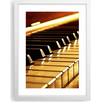 Obraz Obraz plakát v bílém rámu do obýváku 30x40 hudba foto plakáty na zeď