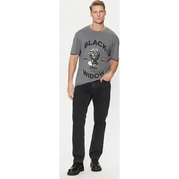 Pánské tričko HUGO T-Shirt Dostalgi 50530684 Šedá Relaxed Fit XL