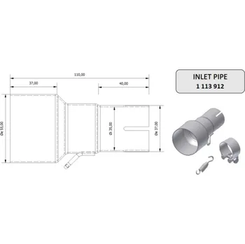 Vstupní potrubí MIVV 55 > 35 mm 00.73.KU.00002