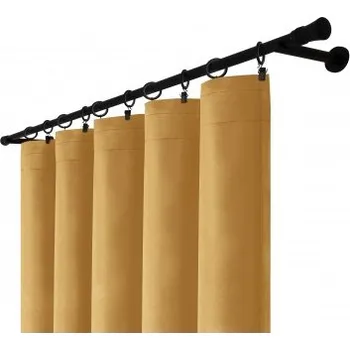 Nábytkové kování Velurový závěs na řasící pásce barva Hořčicová