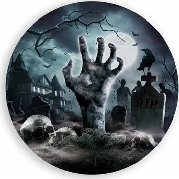 Party nádobí TALÍŘKY TEMNÝ HŘBITOV HALLOWEEN 6 KS 23 CM