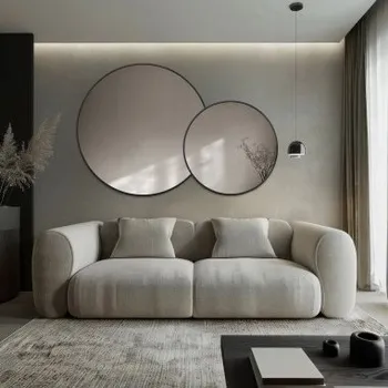 Zrcadlo Kulatá sada zrcadel v mdf rámu - DOTTI