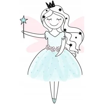 Samolepící dekorace SAMOLEPKA NA STĚNU KOUZELNICE VÍLA ZOSIA MODRÁ