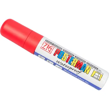 AHProfi Fixy na sklo Posterman voděodolné - 15 mm - červená - 458020020