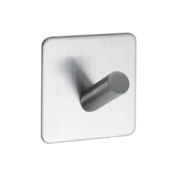 Věšák Jednoduchý samolepící věšák Inox matt, Base 200, 60508-21