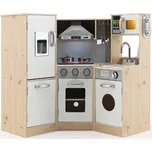 Costway 25481376 bílá/přírodní