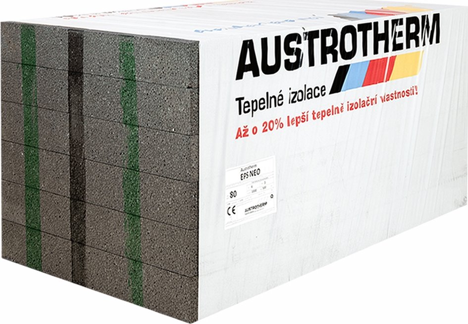 Austrotherm EPS NEO 70 Šedý fasádní polystyren - 300 mm, 1000 x 500 mm - Bal: 0,5 m2