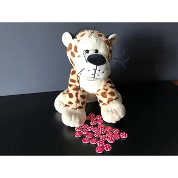 Knoflík Tibex Knoflík ČERVENÝ SE VZOREM