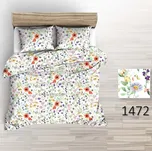 Povlečení hladká bavlna LUX - Rozkvetlá louka 140x200+70x90