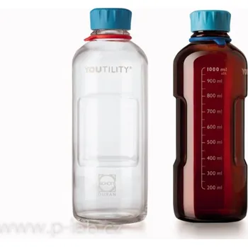 Láhev se šroubovacím uzávěrem YOUTILITY | DURAN® (Objem (ml): 250, Průměr (mm): 66, Výška (mm): 158, Balení (ks): 1, Barva: Čirá)