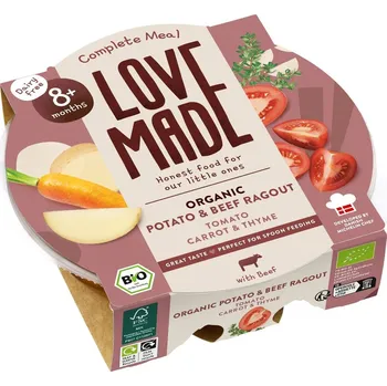 Dětská výživa LoveMade BIO Hovězí ragú s bramborami pro děti od 8. měsíce