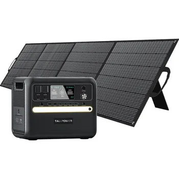 Powerbanka TALLPOWER V2400 + TP400 400W Solární Generátor s Kapacitou 2160Wh - Černá
