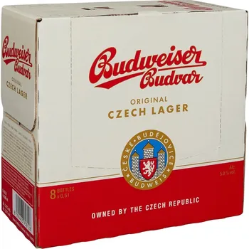 Pivo Budweiser Budvar Original světlý ležák 8x0,5l sklo
