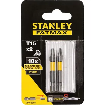 Bit STANLEY Šroubovací magnetický bit ScrewLock T15x50mm, 2ks