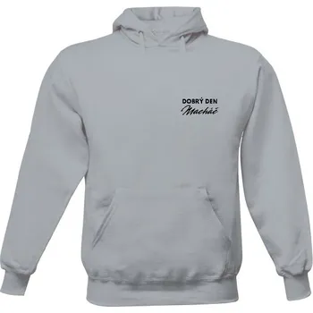 Pánská mikina Pánská mikina s kapucí s potiskem Dobrý den, Macháč pánské