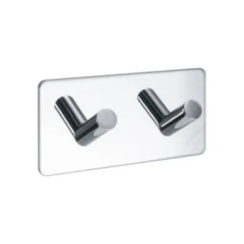 Věšák Dvojity samolepící věšák z leštěné nerezavějící oceli , Base 200, 60409-21