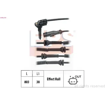 Přislušenství brzdového systému Snímač, počet otáček kol EPS 1.960.219