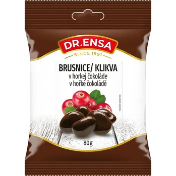 Čokoláda Dr.Ensa Brusinky v hořké čokoládě