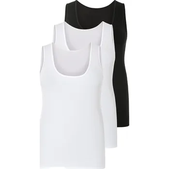 esmara® Dámské tílko XXL, 3 kusy (XXL (52-54), černá/bílá)